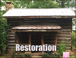 Historic Log Cabin Restoration  Pantego, North Carolina